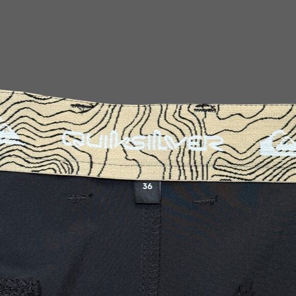 Quiksilver Hybrid Performance Shorts Black Anthracite Size 36 NWT - Picture 7 of 9